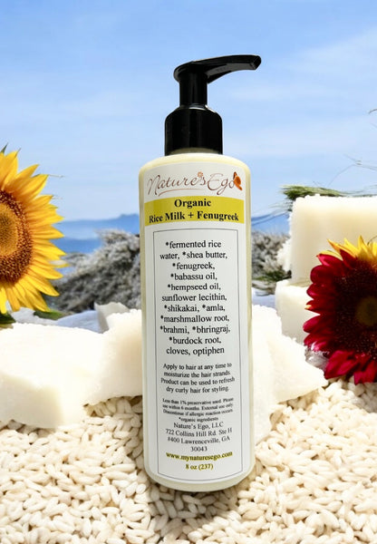 Organic Rice Milk + Fenugreek (fermented rice water, rice milk, moisturizer)