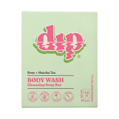 Dip Body Wash Cleansing Soap Bar - Rose & Matcha Tea