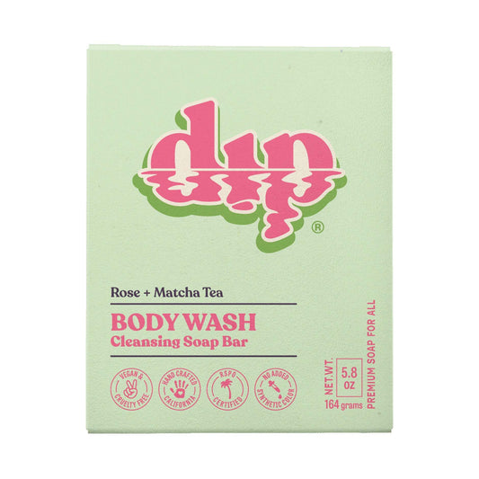 Dip Body Wash Cleansing Soap Bar - Rose & Matcha Tea