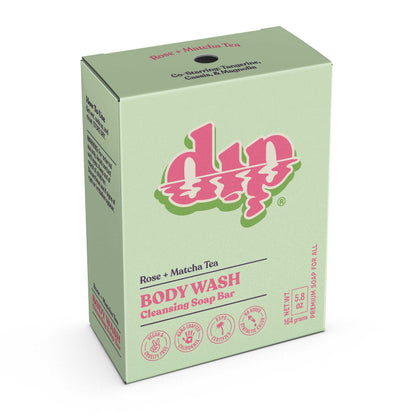 Dip Body Wash Cleansing Soap Bar - Rose & Matcha Tea