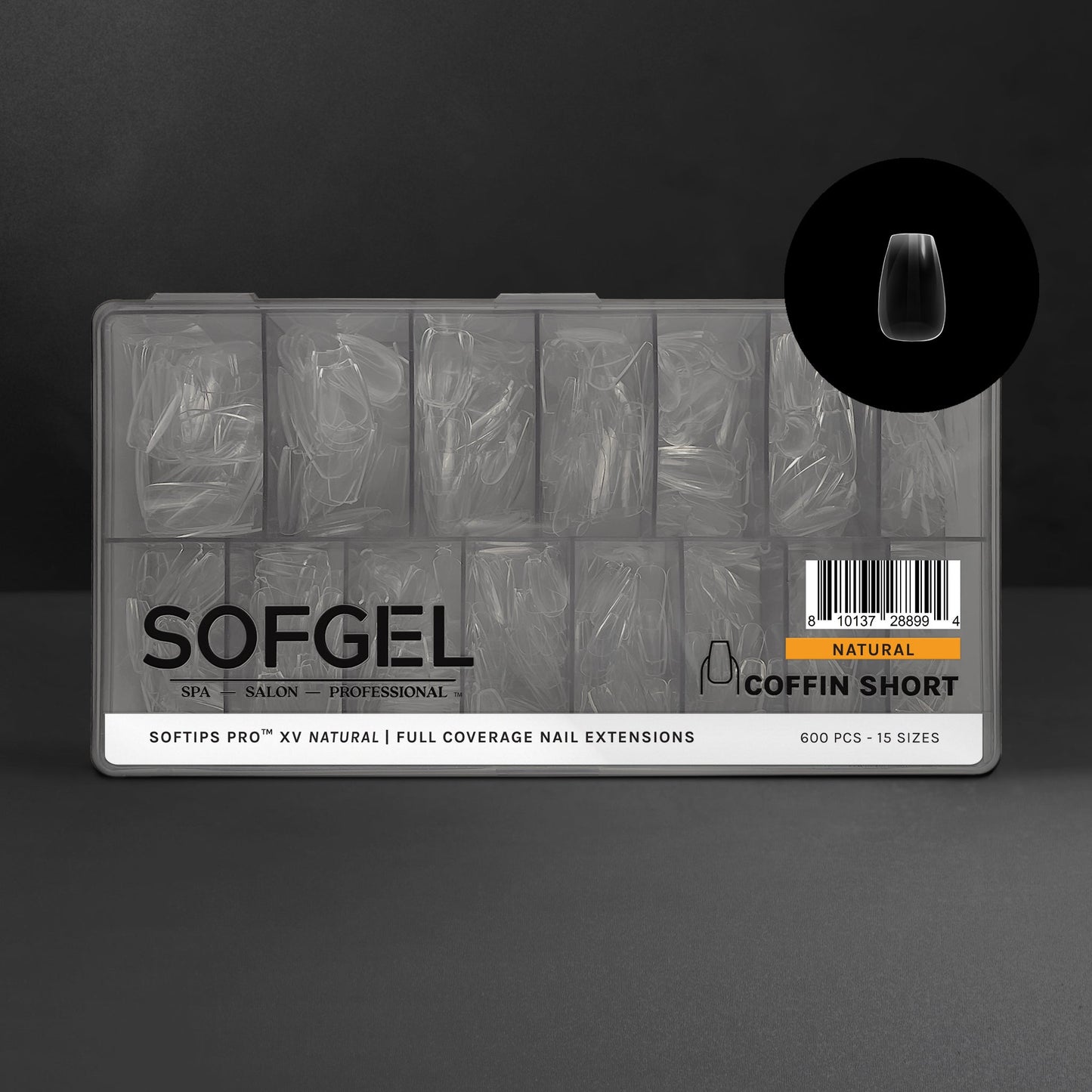 SOFTIPS PRO™ XV NATURAL - COFFIN SHORT