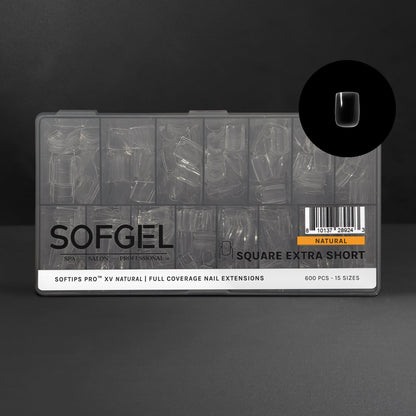 SOFTIPS PRO™ XV NATURAL - SQUARE EXTRA SHORT