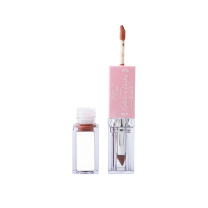 Combo de lápiz labial y brillo labial 2 en 1