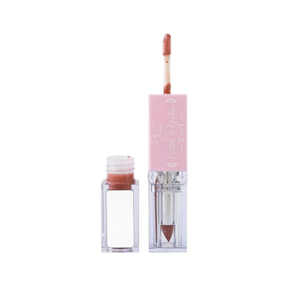 Combo de lápiz labial y brillo labial 2 en 1