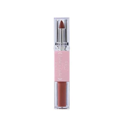 Combo de lápiz labial y brillo labial 2 en 1