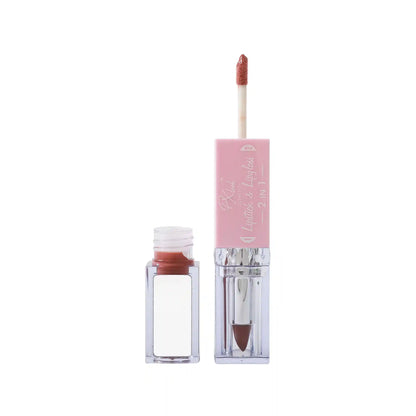 Combo de lápiz labial y brillo labial 2 en 1