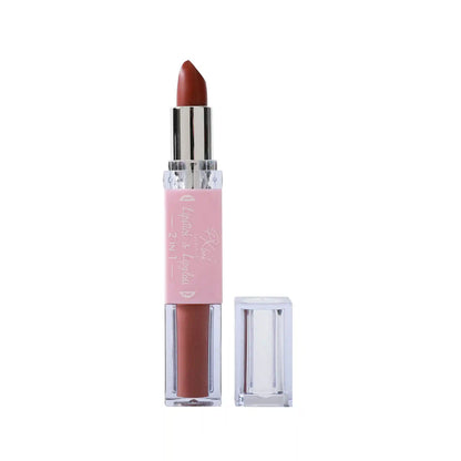 Combo de lápiz labial y brillo labial 2 en 1