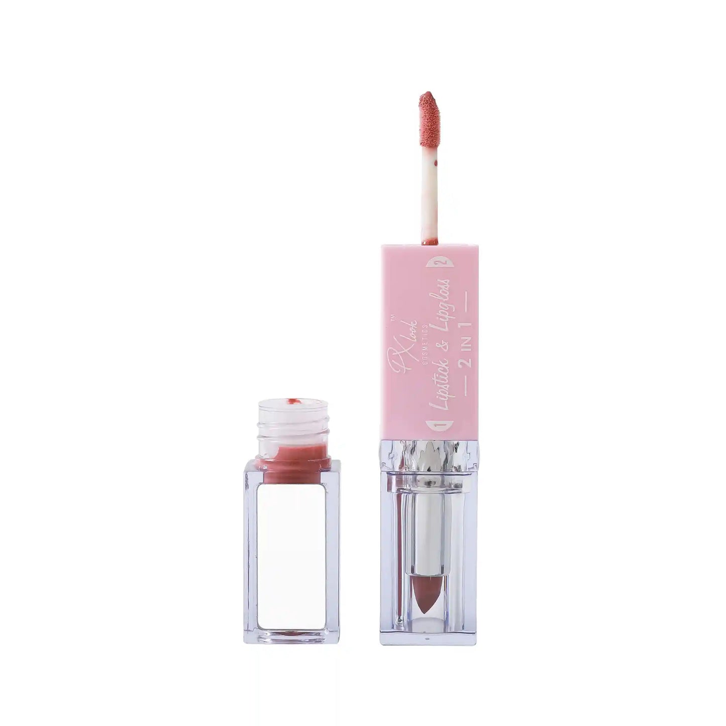 Combo de lápiz labial y brillo labial 2 en 1