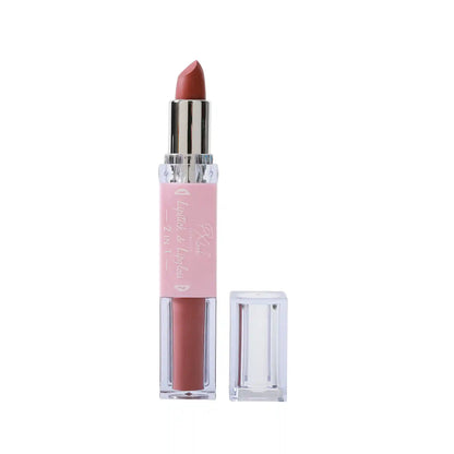 Combo de lápiz labial y brillo labial 2 en 1