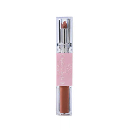 Combo de lápiz labial y brillo labial 2 en 1