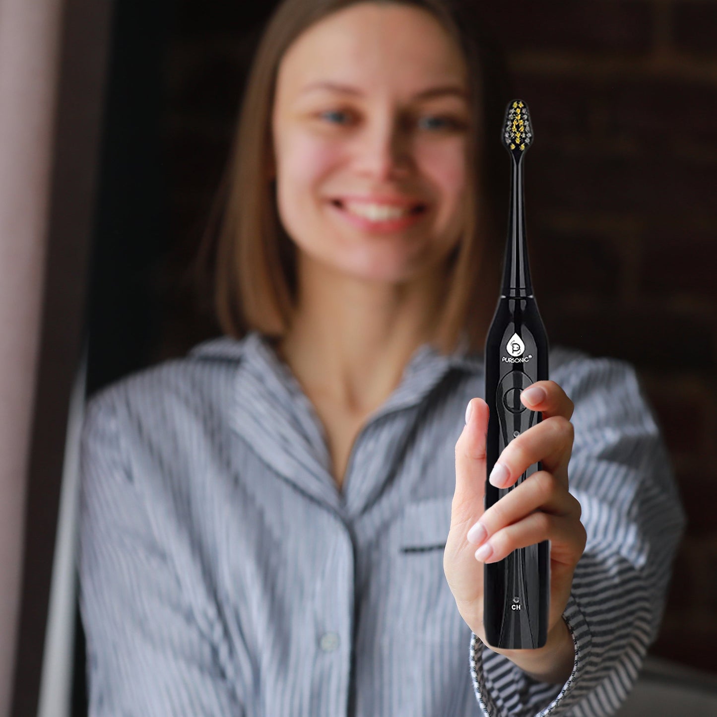 Deluxe Plus Electric Rechargeable Toothbrush with Built In UV sanitizer