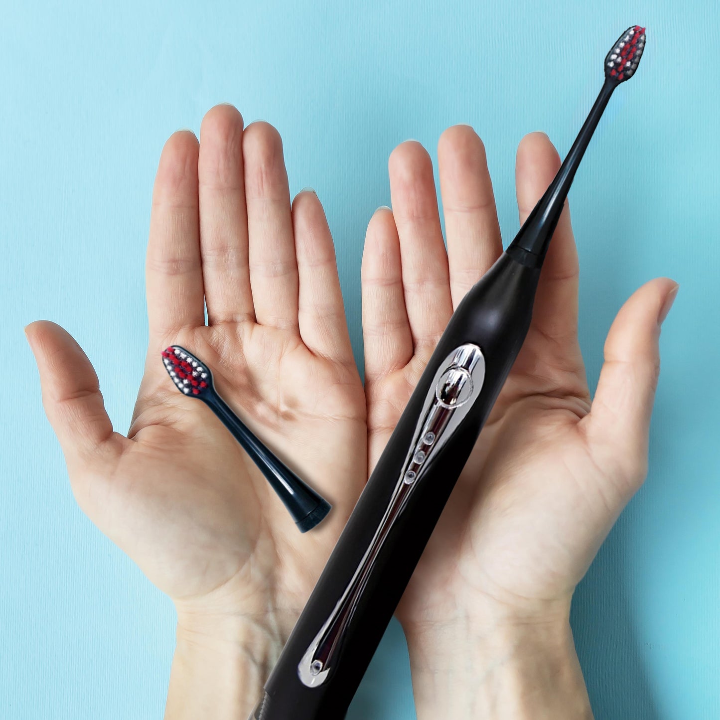 Dual Handle Electric Toothbrush with UV Sanitizer