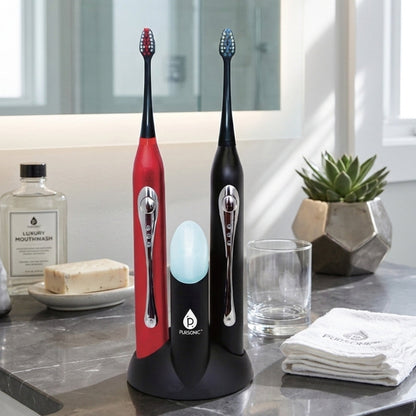Cepillo de dientes eléctrico de doble mango con desinfectante UV