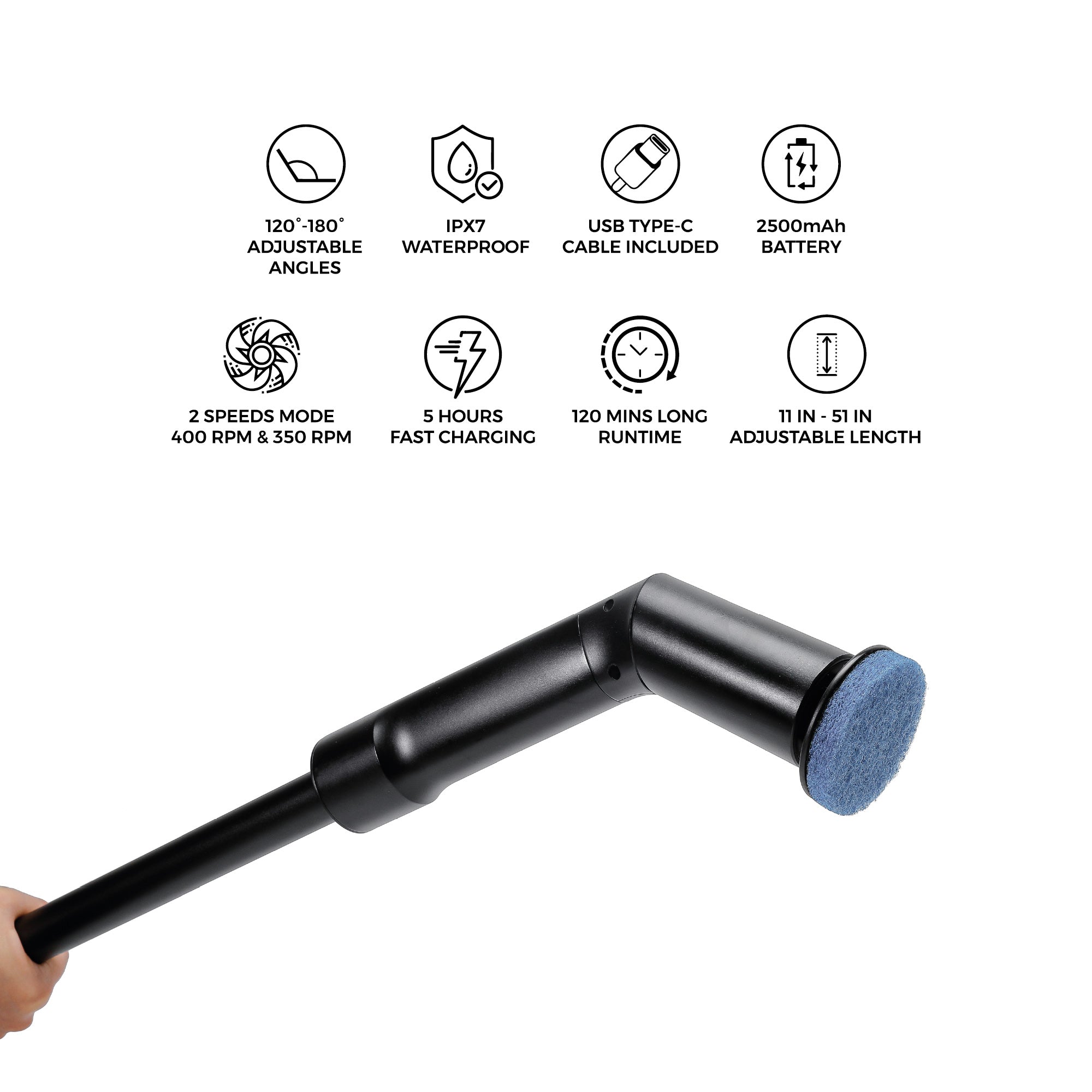 Rechargeable Electric Scalable Scrubber Brush – Reach New Heights in Cleaning