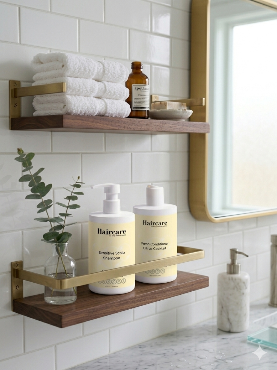 Sensitive Scalp Shampoo & Fresh Citrus Conditioner products — gentle cleansing & dry end repair