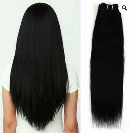20 Inch  1# Virgin Remy Straight Human Hair Bundles 100% Unprocessed Remy Hair Bundles Natural Color