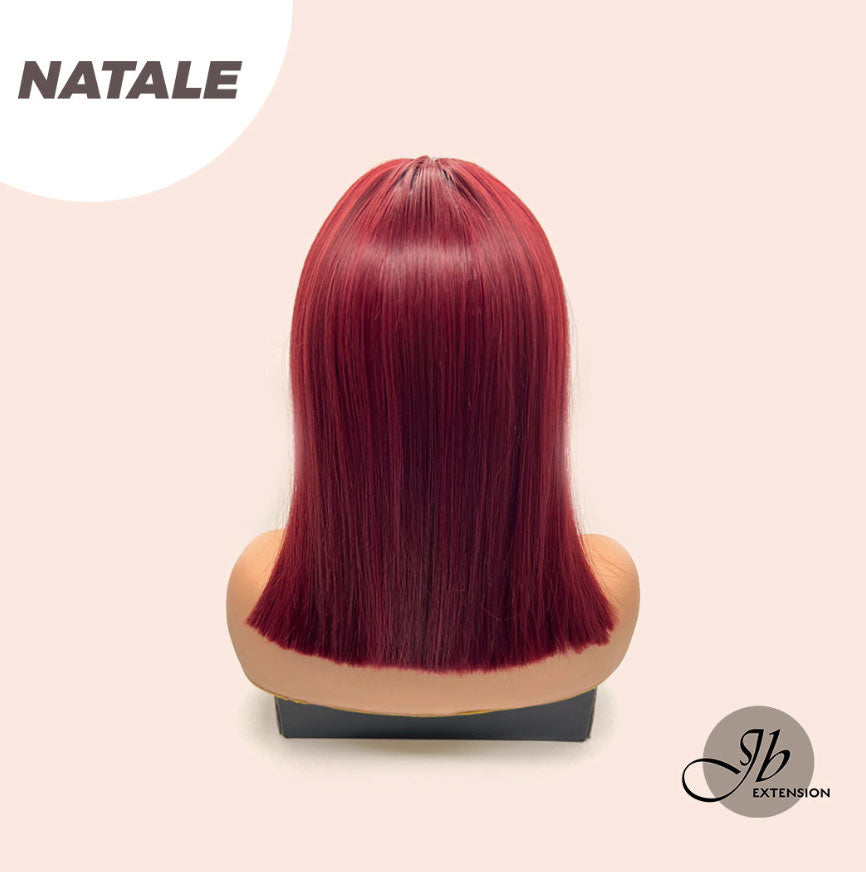 JBEXTENSION 14 Inches Red Color Straight Wig With Bangs NATALE