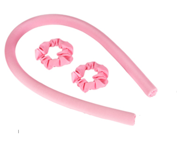 HEATLESS CURLER FUCHSIA with 2 elastic bangs