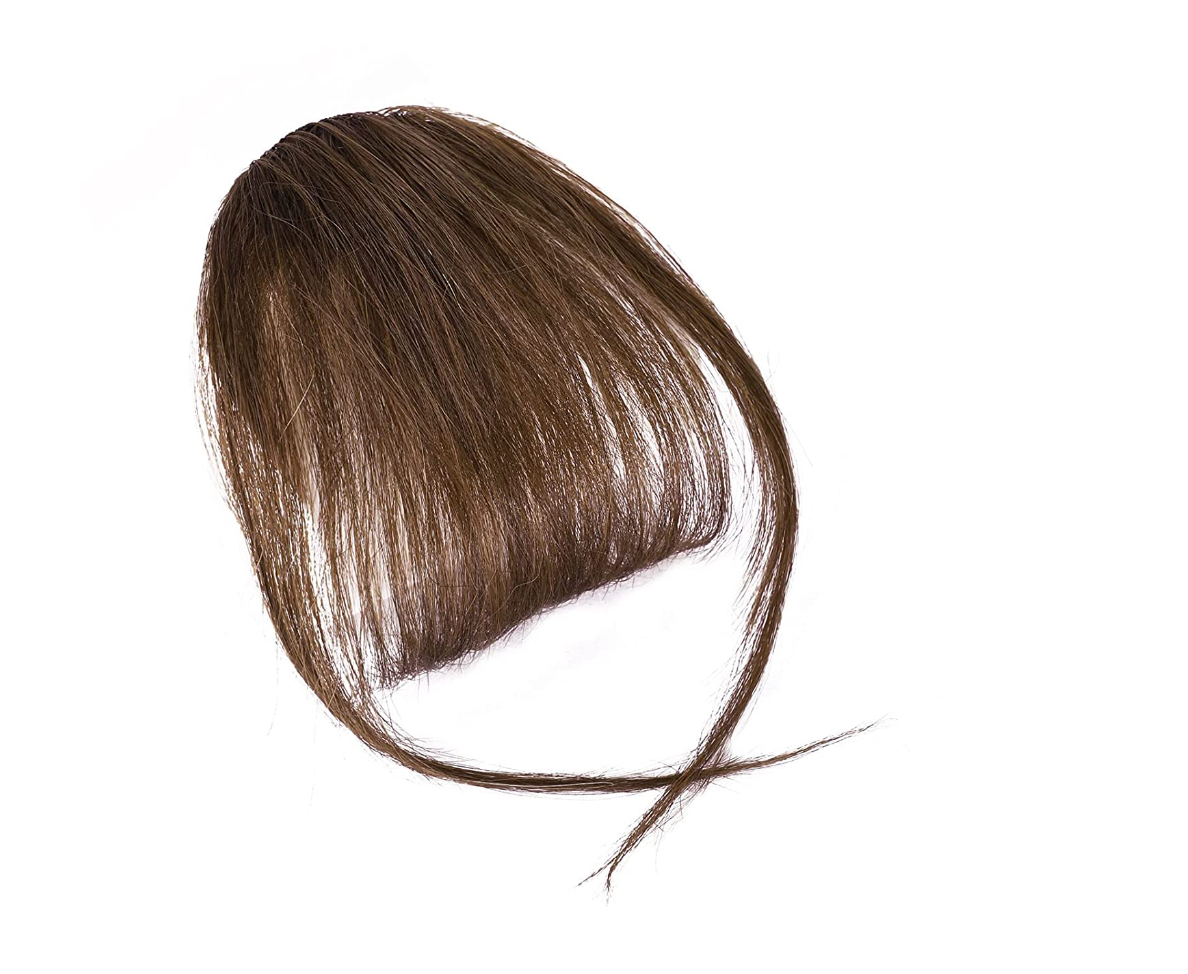 JBextension Air Bangs Hair Clip in Bangs for Women 100% Human Hair Wispy Bangs Fringe with Temples Hairpieces Clip on Air Bangs Flat Neat Bangs Hair Extension for Daily Wear
