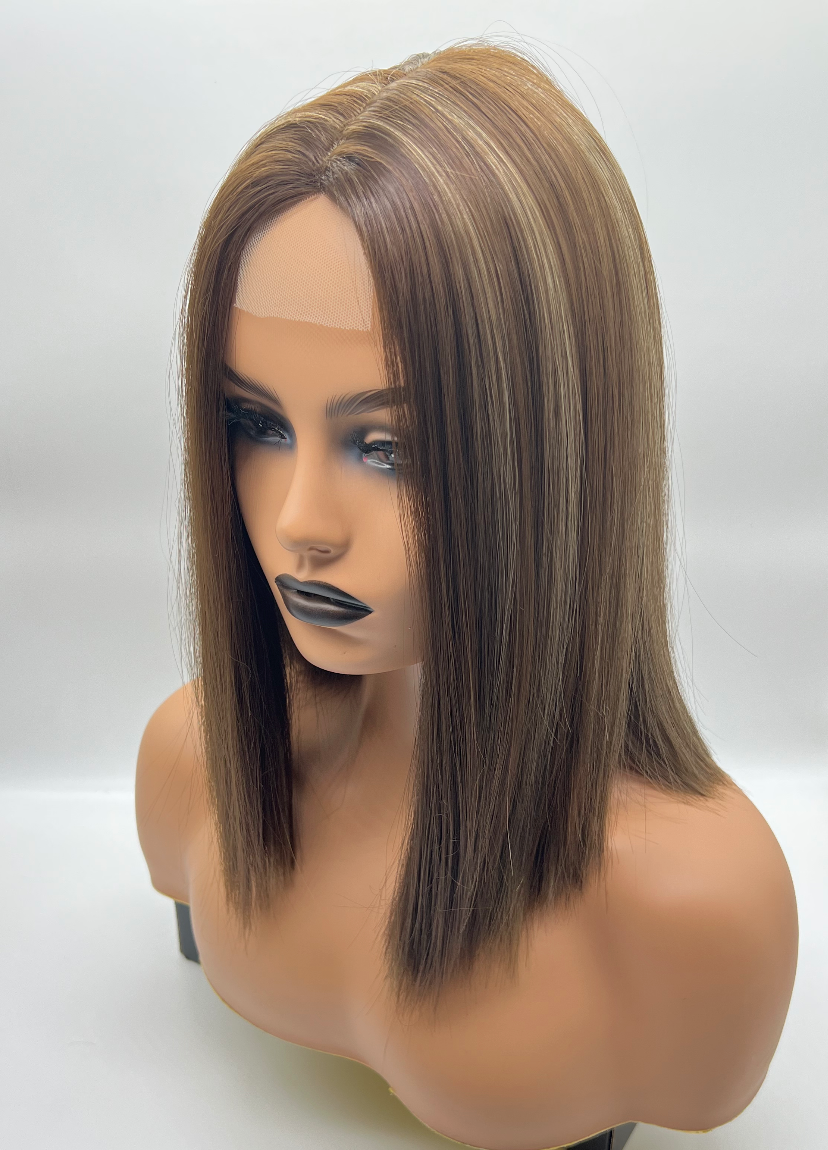 JBEXTENSION Clip in Topper Hair 14 inch 5*5 Piece for Women Clip in Top Crown Hair Clip on Toupee Hairpiece for Slight Hair Loss/Thinning Hair 14 Inch
