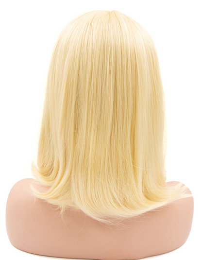 JBEXTENSION 12 Inches Remy Human Hair Mix Blonde With Highlight Wig TATIANA
