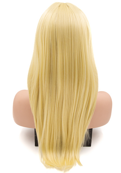 JBEXTENSION 18 Inches Straight Dark Brown With Highlight TRACY Women Wig REAL (GLUELESS)