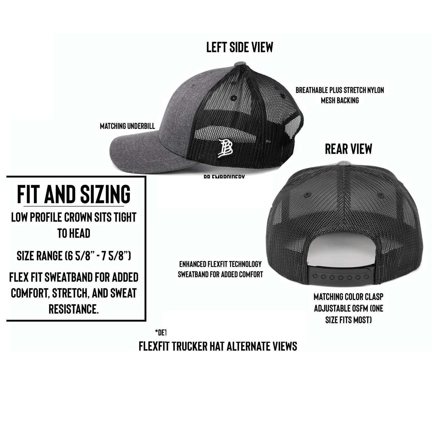 Artius Man Flexfit Trucker Snapback - Black