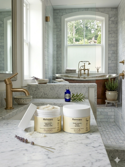 Scrub & Mask Haircare Bundle products — weekly scalp cleanse & deep hair repair in one routine
