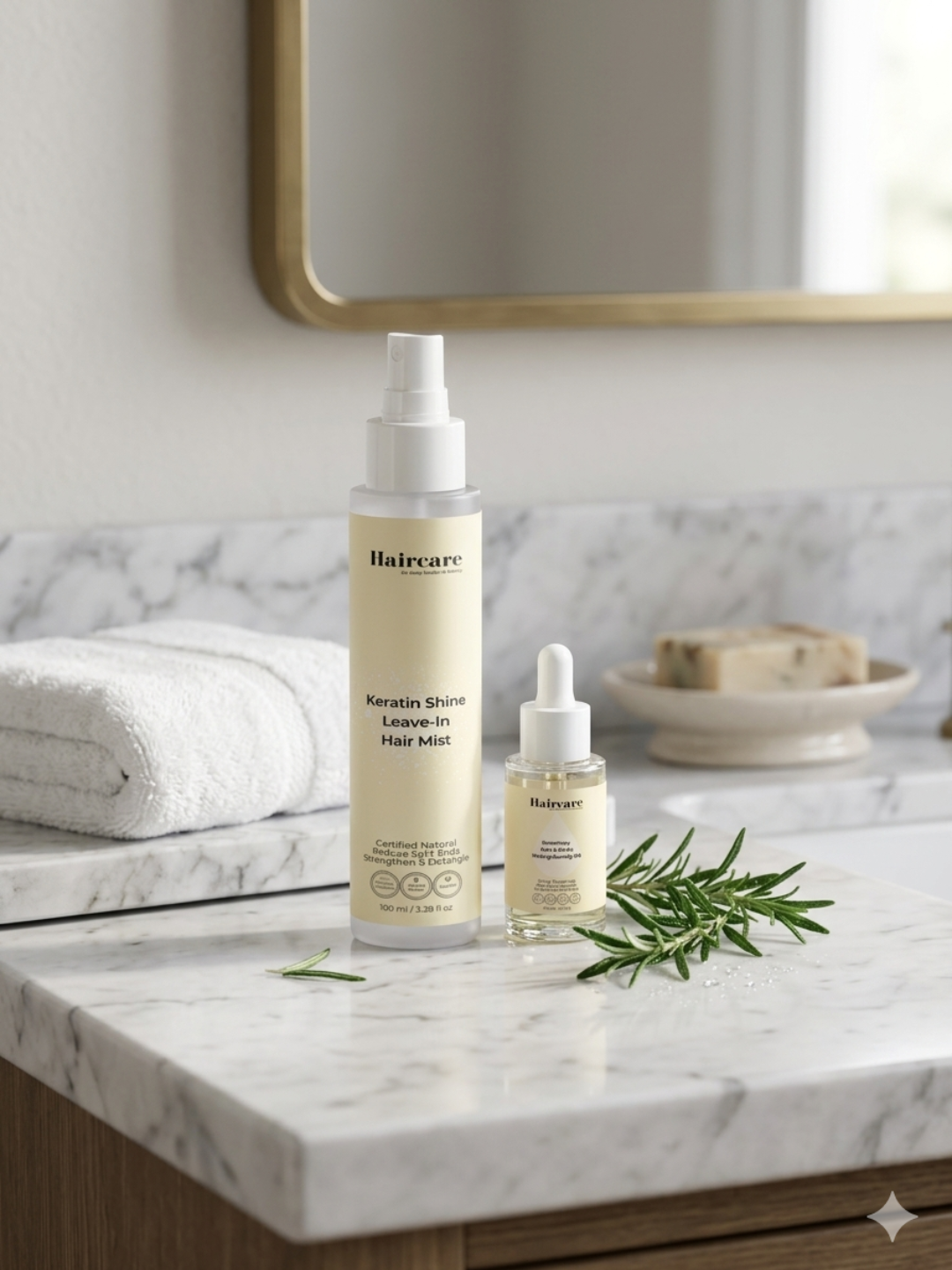 Keratin Mist & Rosemary Scalp Oil bundle — COSMOS Organic oil + COSMOS Natural mist