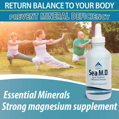 Sea M.D. Concentrated Trace Mineral Drops 120 ml & 250 ml Bundle
