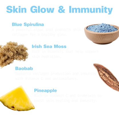 Sea Moss & Blue Spirulina Gummies for Glow & Immunity
