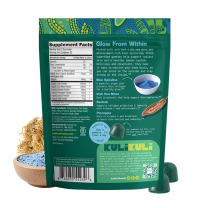 Sea Moss & Blue Spirulina Gummies for Glow & Immunity
