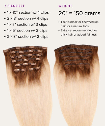 Straight Seamless Clip-In Hair Extensions (Old Design)