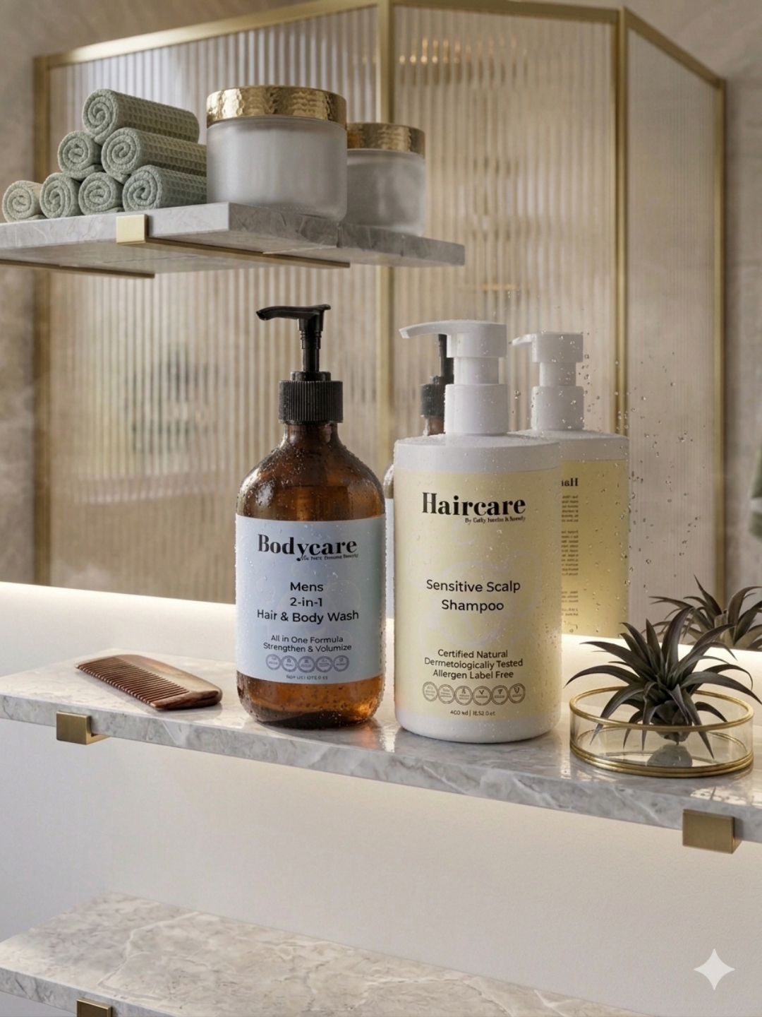Sensitive Scalp Shampoo & Men's 2-In-1 bundle — certified natural, vegan, gluten-free & nut-free