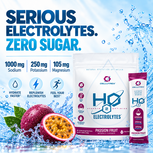 H2O ELECTROLYTES™ - Passion Fruit | Zero Sugar Electrolyte Powder