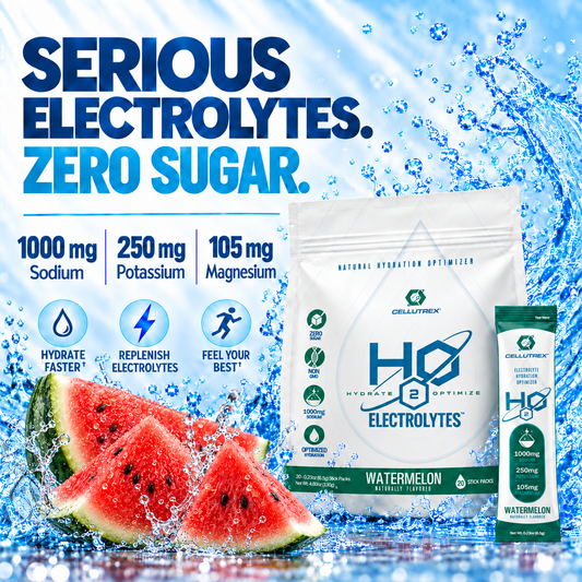 H2O ELECTROLYTES™ - Watermelon | Zero Sugar Electrolyte Powder