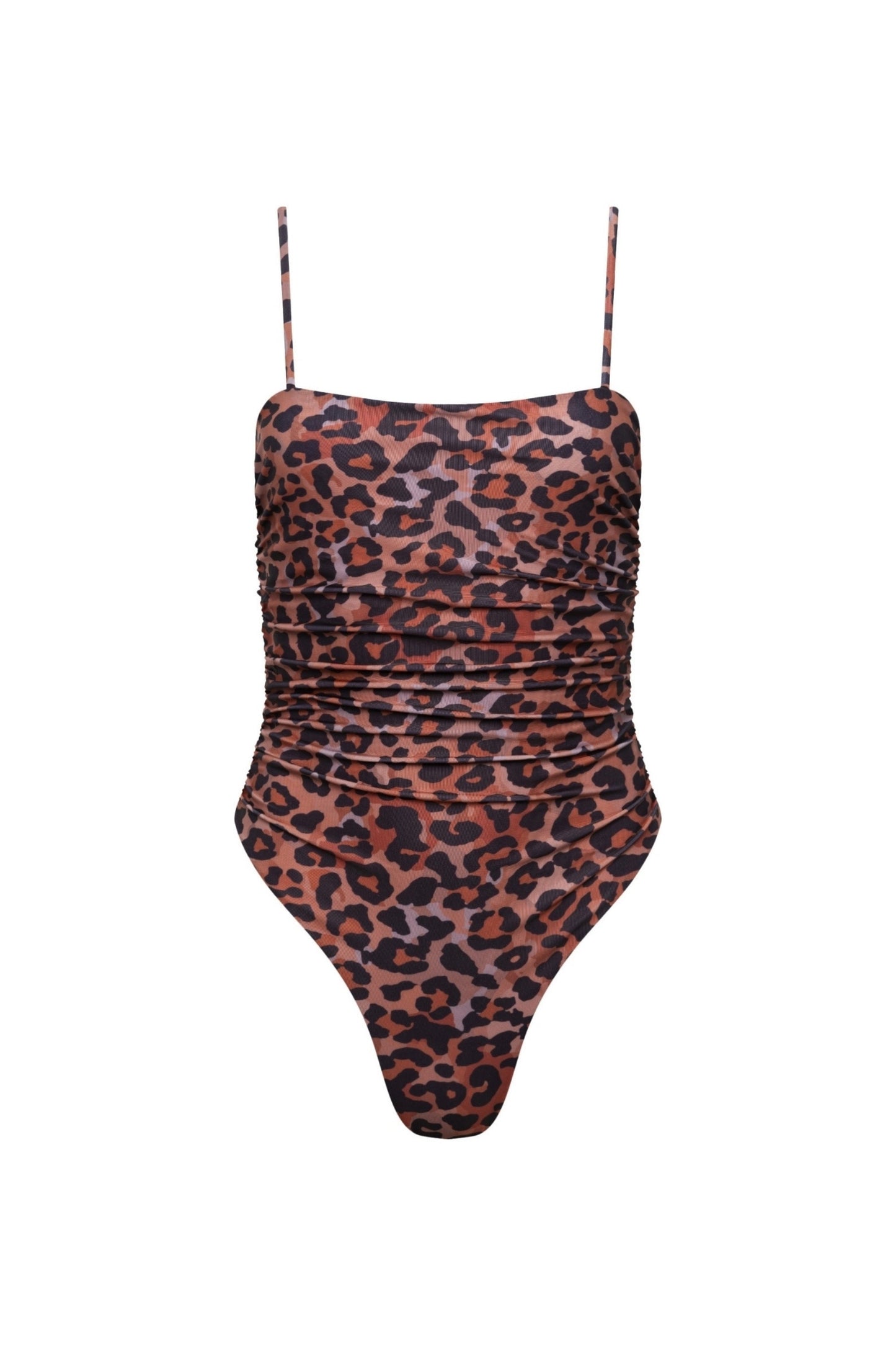 Seychelles Ruched One Piece Swimsuit – Leopard