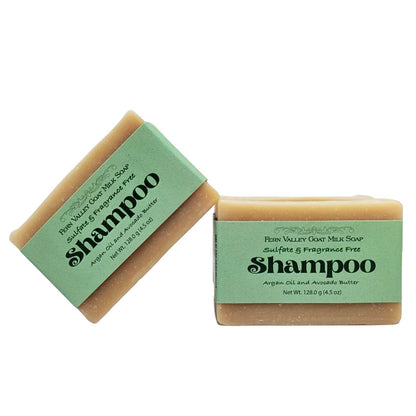 Champú de leche de cabra artesanal | Aceite de argán y manteca de aguacate | Sin perfume