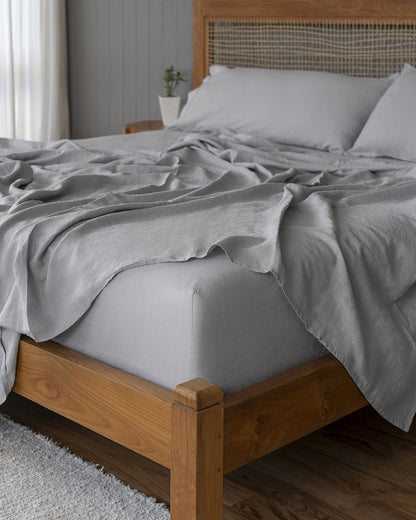 Stonewashed Linen Sheets Set