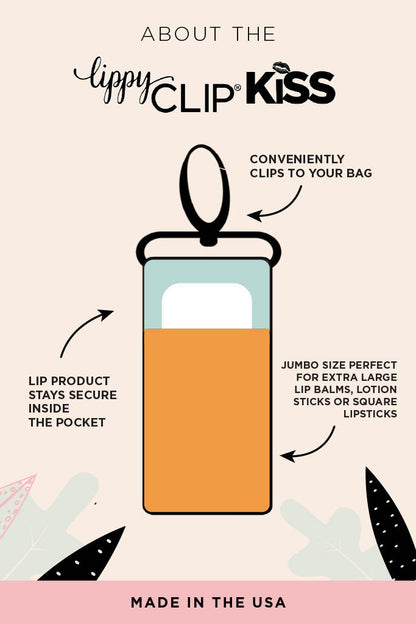 Pink Cherry Blossoms LippyClip KISS for larger lip balms, essential oil rollers, etc.