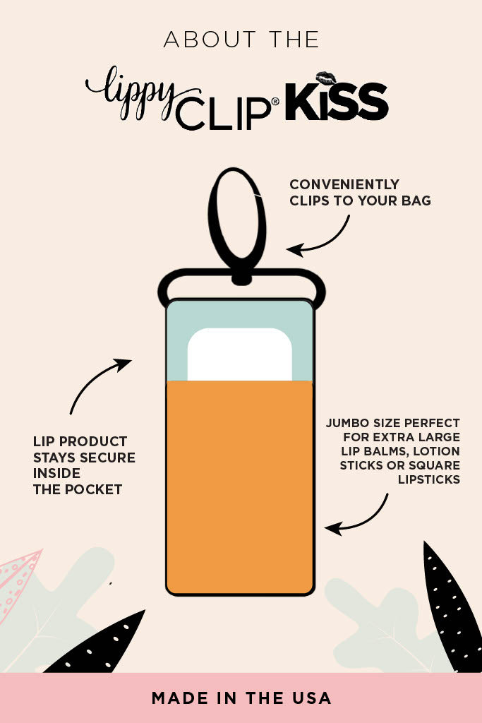 Tie Dye LippyClip KISS for larger lip balms, essential oil rollers, etc.