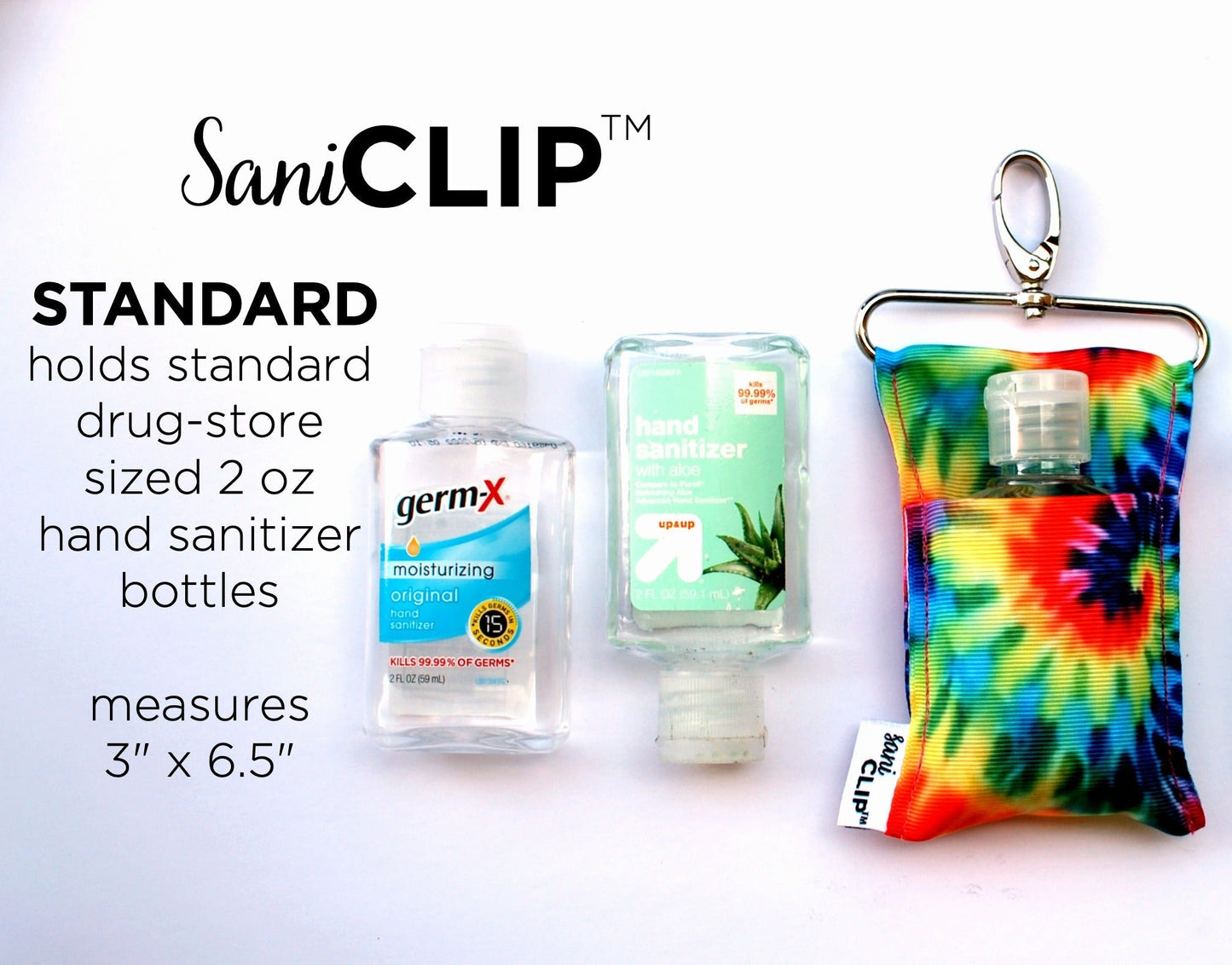 Tie Dye SaniClip Hand Sanitizer Holder