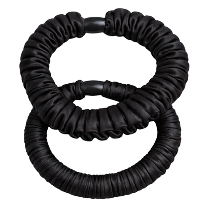 Soft Satin Ruffle Elastics - 2pc