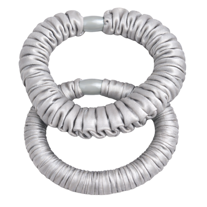 Soft Satin Ruffle Elastics - 4 Set Pack