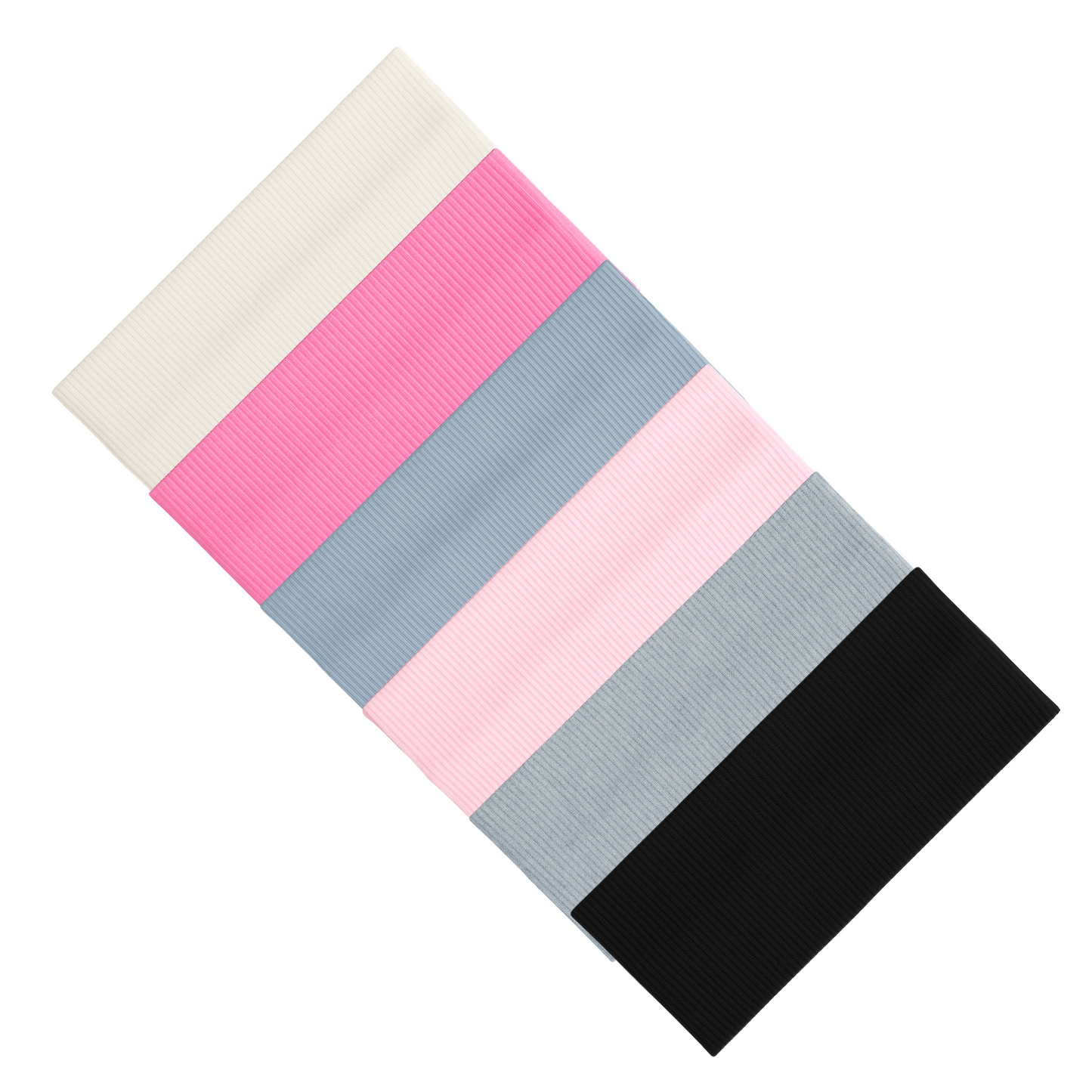 Soft Stretch Ribbed Headband (Yoga Pack) - 6 Pack