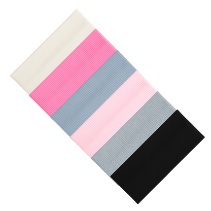 Soft Stretch Ribbed Headband (Yoga Pack) - 6 Pack