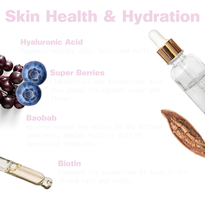 Hyaluronic Acid & Biotin Gummies for Skin & Hydration