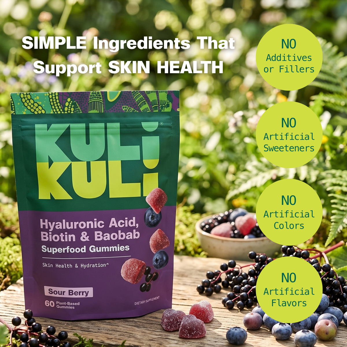 Hyaluronic Acid & Biotin Gummies for Skin & Hydration