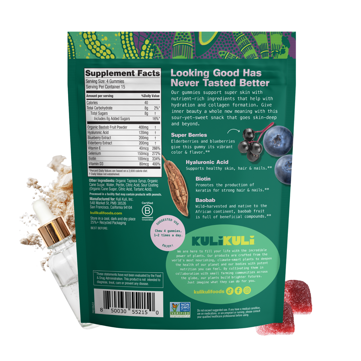 Hyaluronic Acid & Biotin Gummies for Skin & Hydration