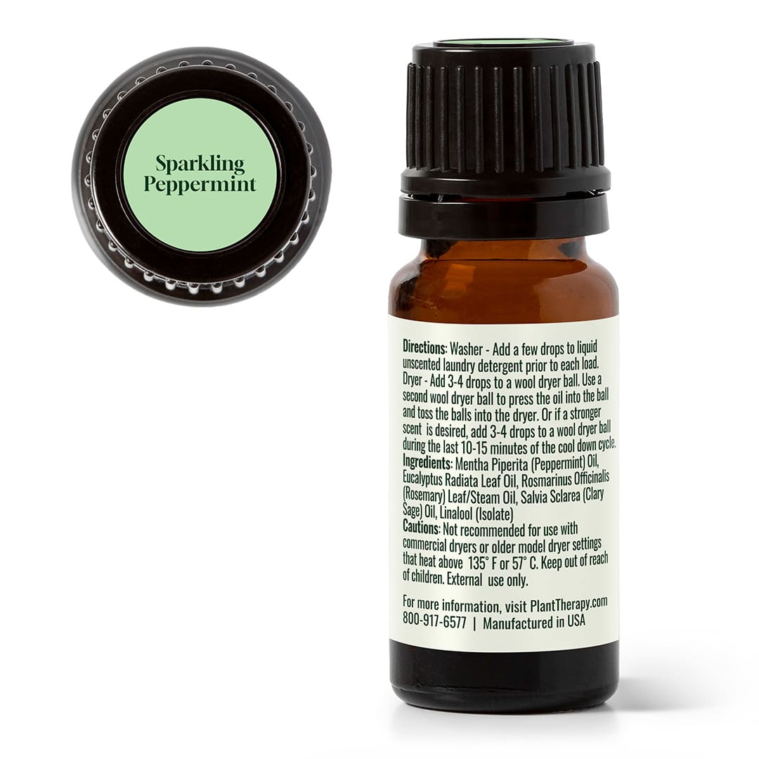 Mezcla de aceites esenciales de menta brillante para la colada